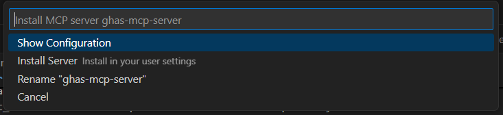 Captura de pantalla de la configuración en VS Code