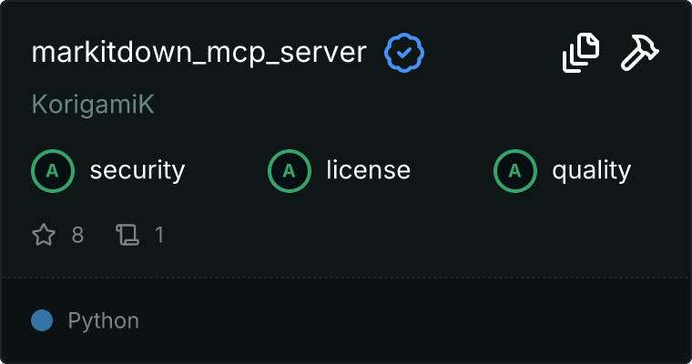 MarkItDown Server MCP server