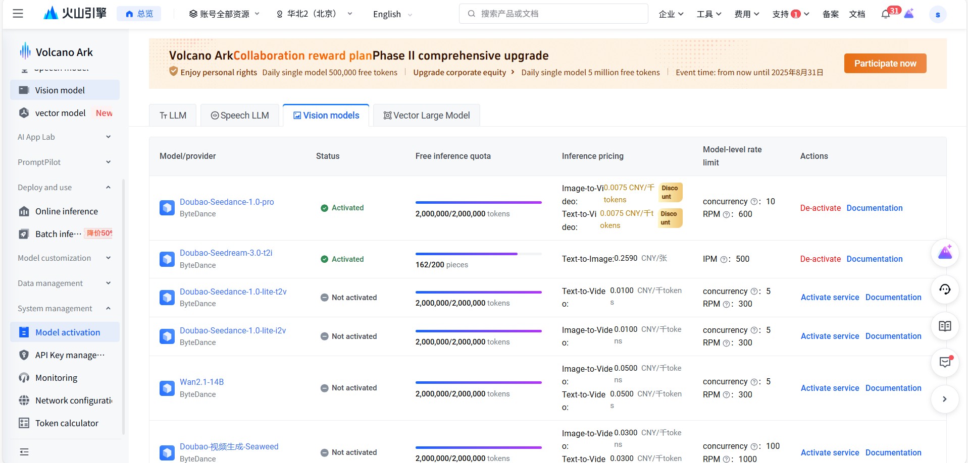 Activate Model Service