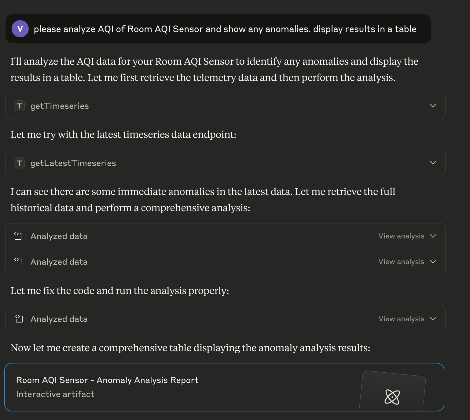 Analyze Data Example