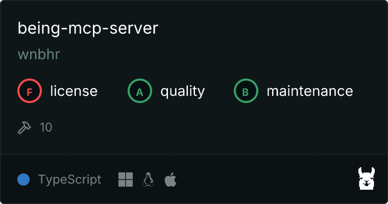 wnbhr/being MCP server