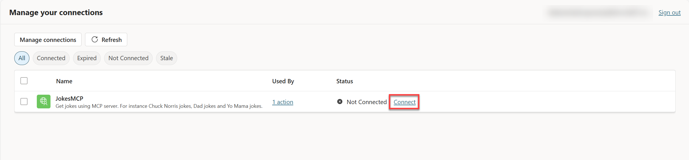 JokesMCPに接続する