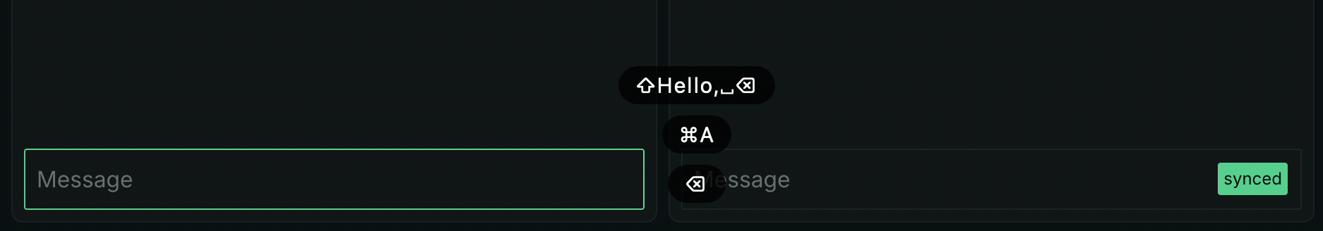 synchronize input